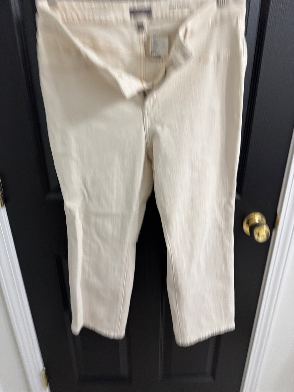 DL1961 Cream Straight-Leg Jeans
